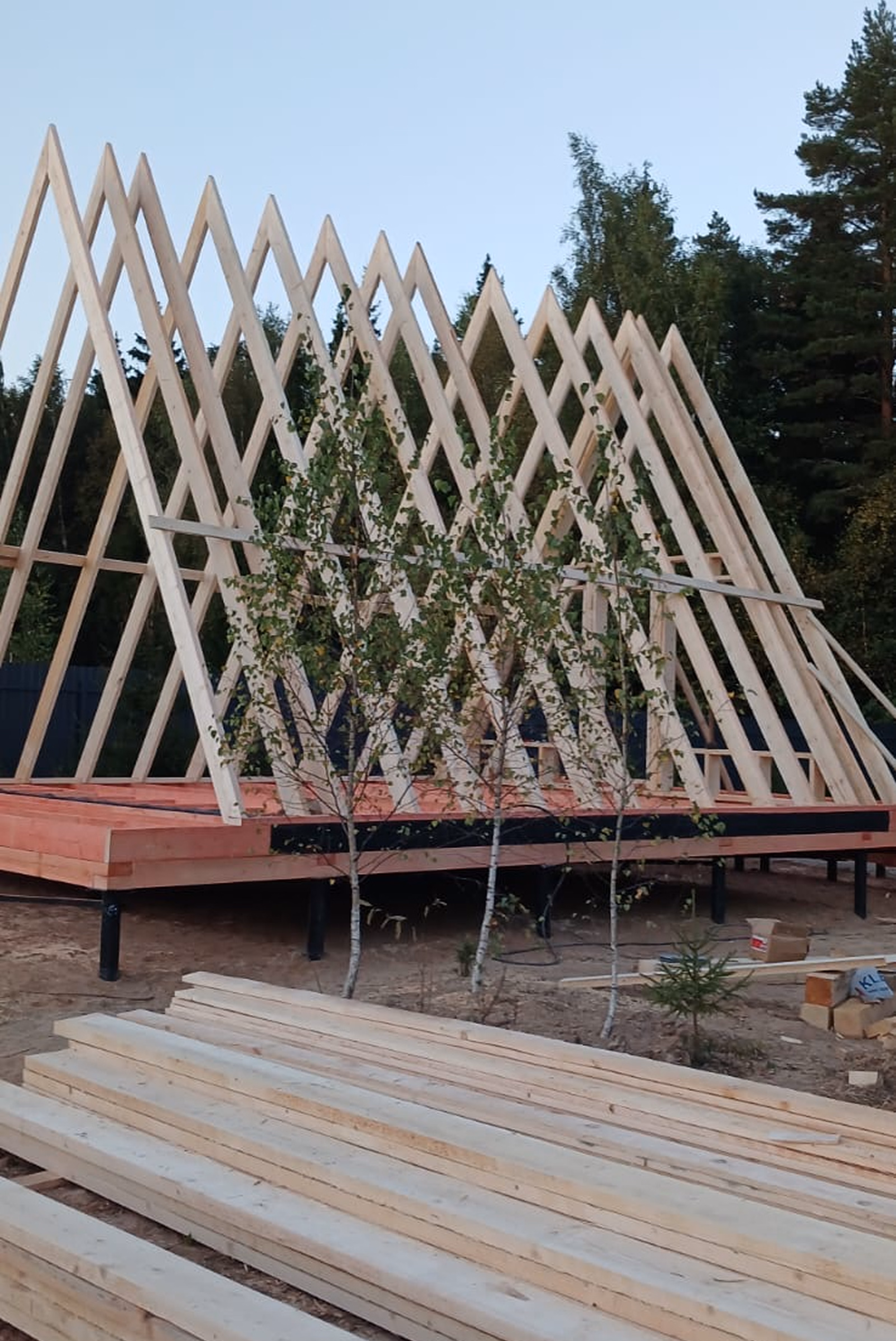 Roof truss system installation